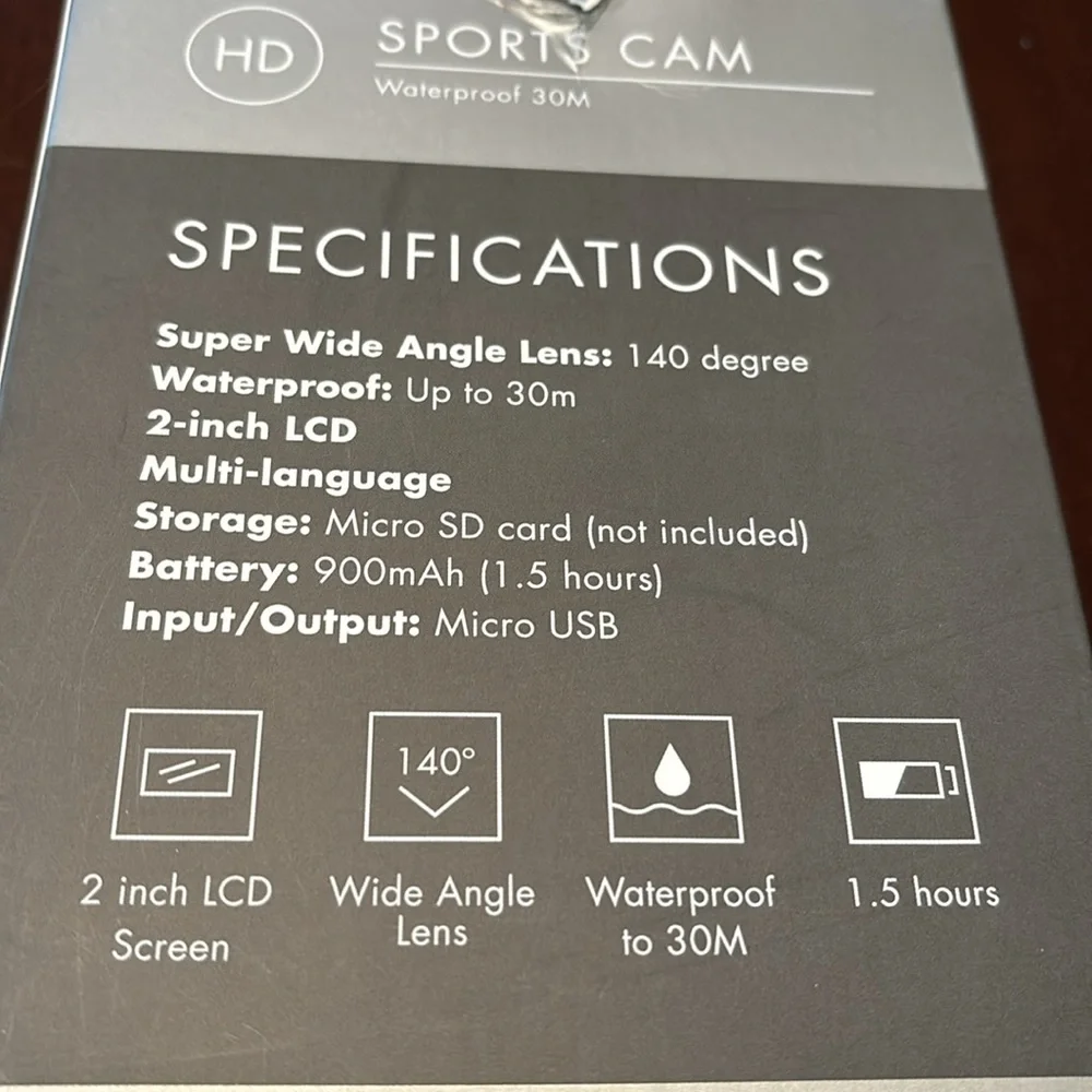 Azzaro Parfums HD sports cam waterproof camera NWT